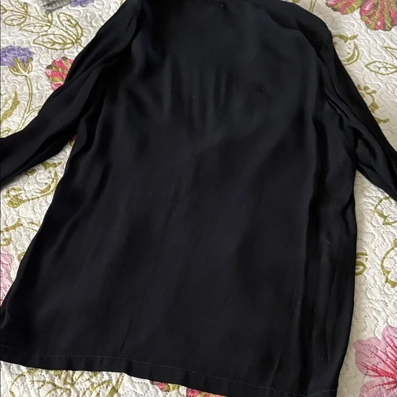 Vintage Women's Black Satin-Trim Blazer Jacket - Picture 11 of 11